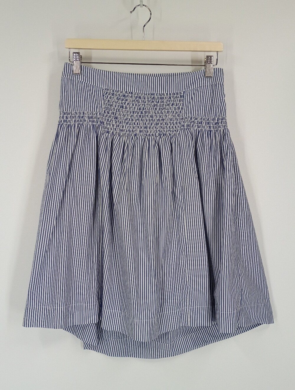 Gap Stripe Smocked Midi Skirt